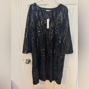 Chico's Shimmering Black Sequin dress